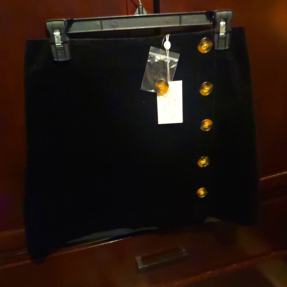 XS Black Corduroy mini skirt